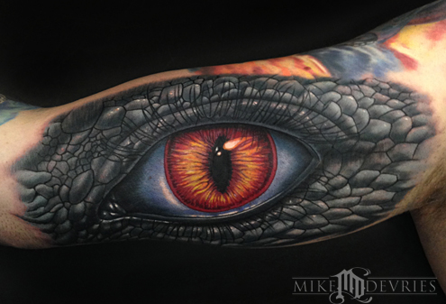 Tattoos - Reptilian Human Eye Tattoo - 89680
